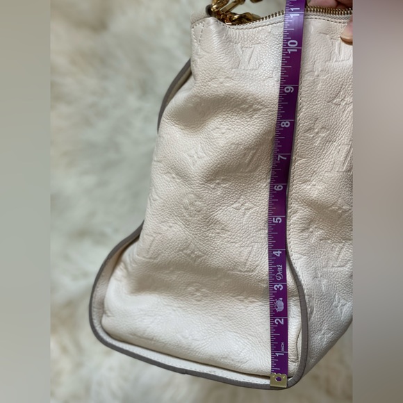 Louis Vuitton Luminuese Monogram Leather cream Crossbody Purse Authentic - Picture 7 of 10